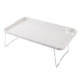 thumbnail image 1 of Folding Laptop Desk, Portable Bed Tray Table with Aluminum Legs, Adjustable Notebook Stand for Dorm Office, Space Saving Foldable Computer Desk, 1 of 6