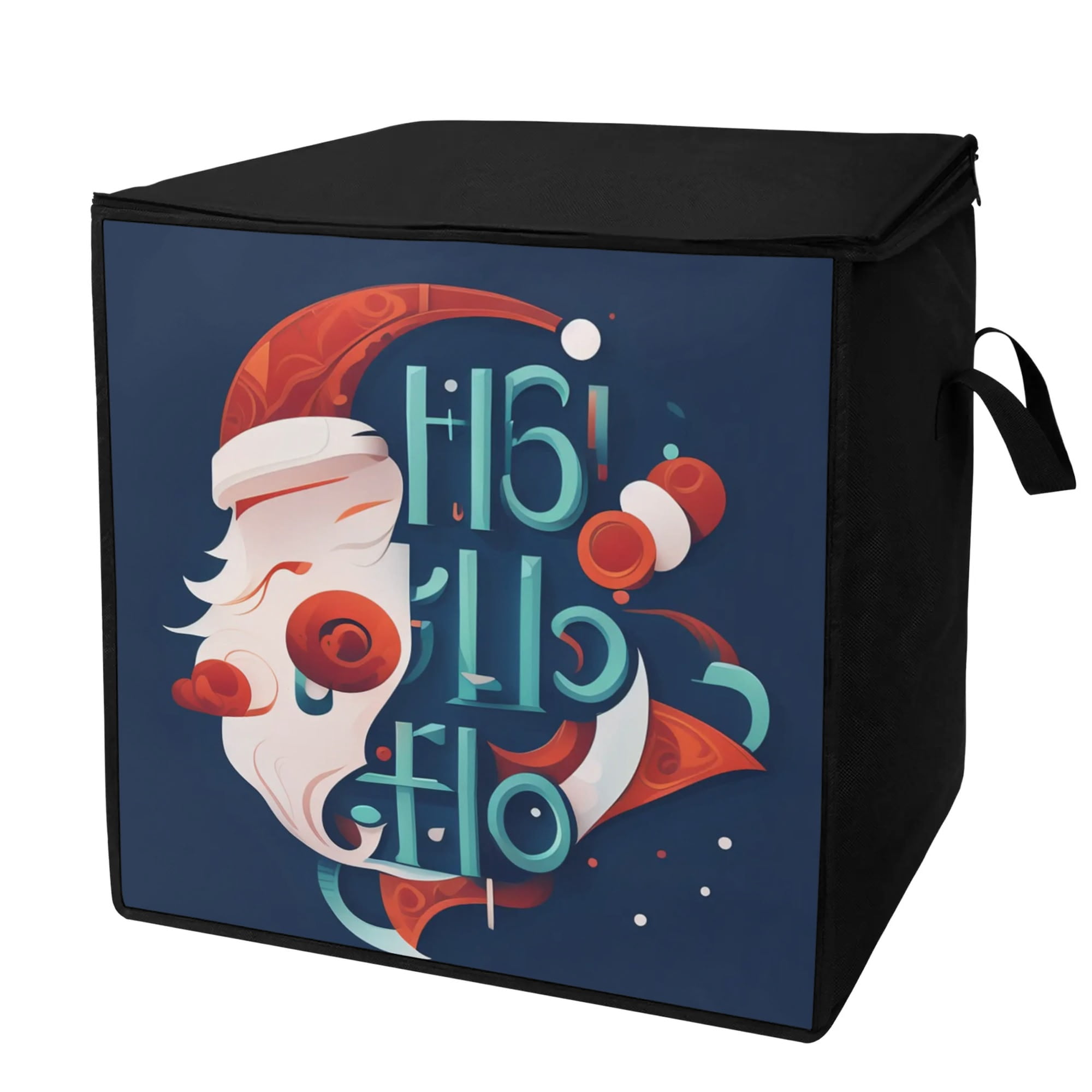 Folding Large Storage Bag Happy Christmas Style Pattern Storage Box ...