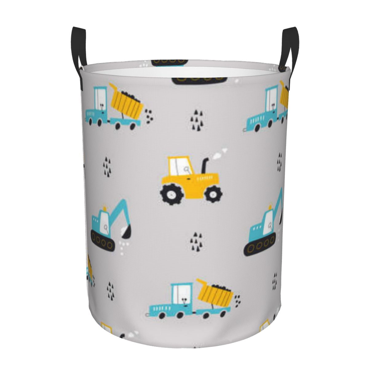 Folding Laundry Basket Building Equipment Round Storage Bin Large ...