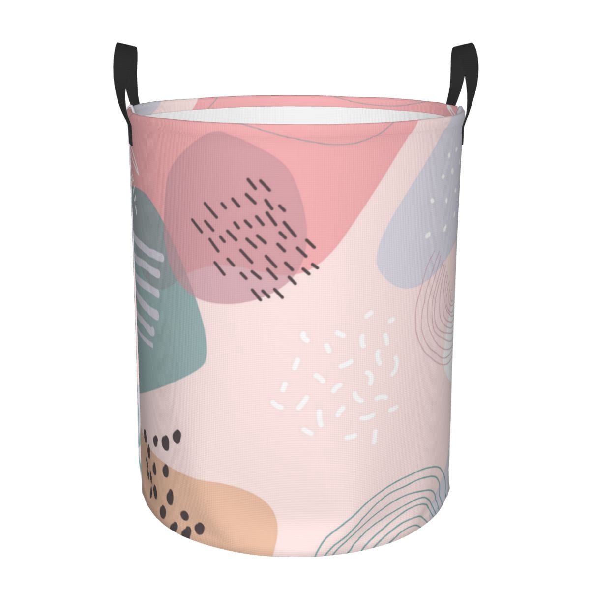 Folding Laundry Basket Creative Pastel Painted Dirty Clothes Storage ...