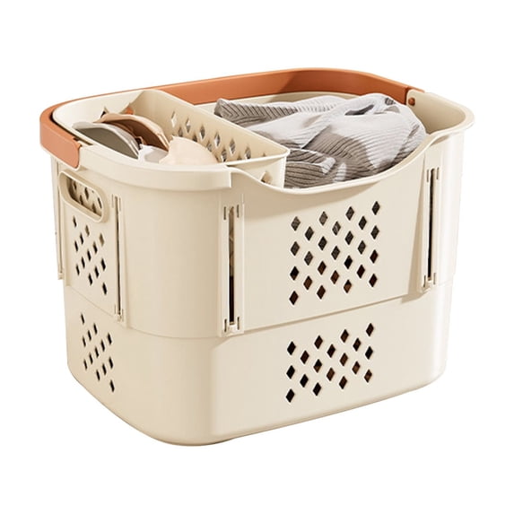 Folding Laundry Basket, Large Capacity Dirty Clothes Hamper with Handles, Collapsible Storage Organizer for Bathroom and Home Use