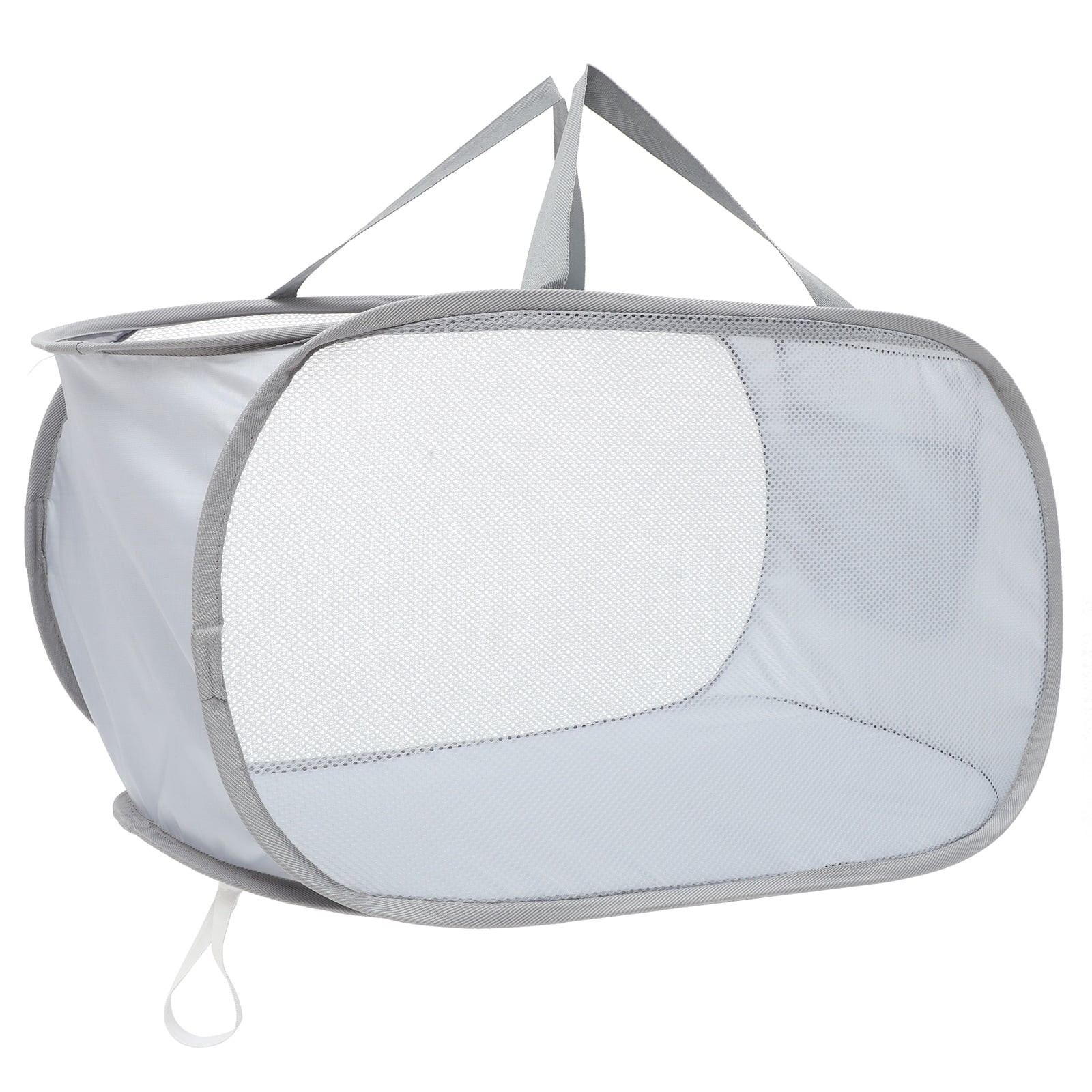 Folding Laundry Basket Washing Hampers Mesh Kid Basketball Hoop Bags