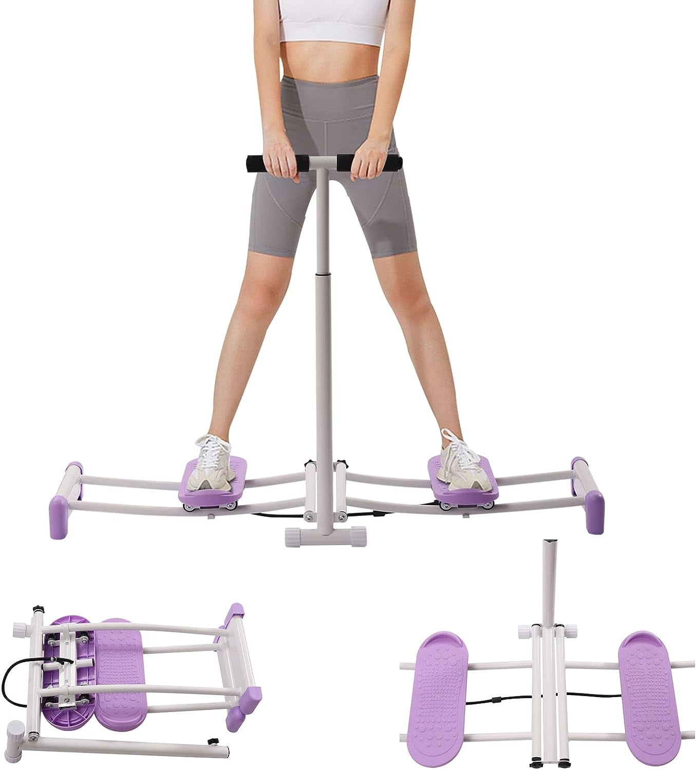 Folding Leg Exercise Equipment, Pelvic Muscle Hip Trainer Inner Thigh  Exerciser Home Gym Machine for Women Purple 