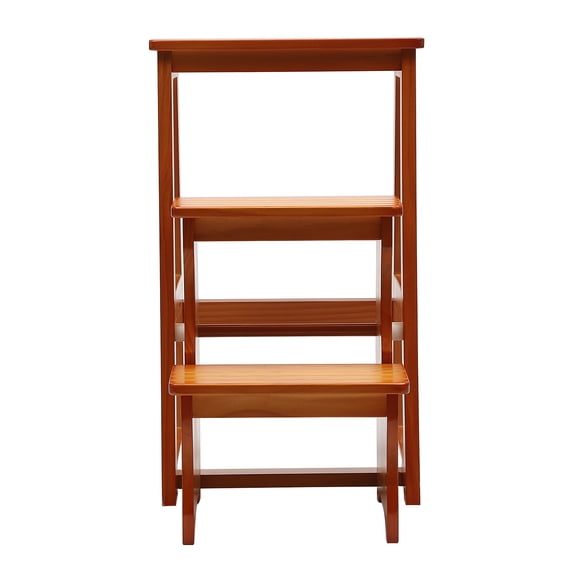 Folding Library Ladder Chair, Lightweight Portable Multifunctional Step Stool, 3-Step Stool Stepladders, Display Stand and Flower Stand for Home (22*14.9*25.2 in)