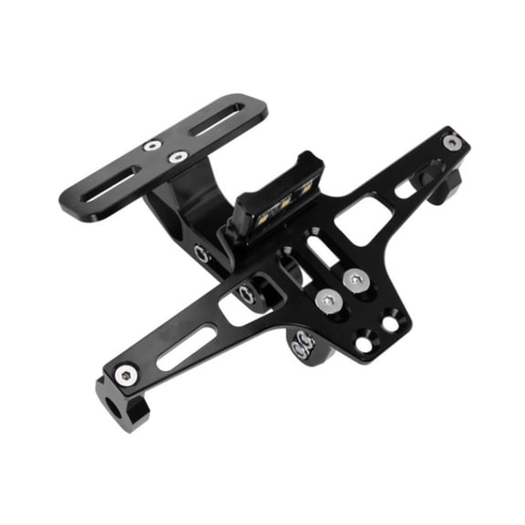 Folding License Bracket Aluminum Alloy License Plate Tail Light Holder Rear Bracket Mount for Motorcycle