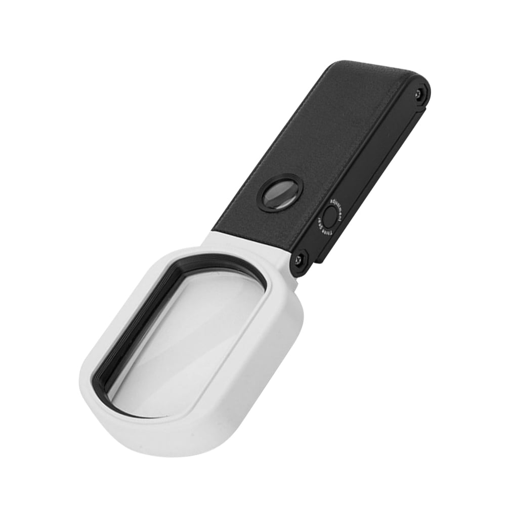 Folding Light Magnifying Glass Handheld Reading Magnifier Lighted Glasses for Crafts Acrylic