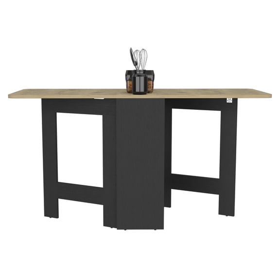 Folding Table for Living Room | Turns from Wide to Narrow for Dining and Work | Engineered Wood for Stable Use | Saves Space Effectively