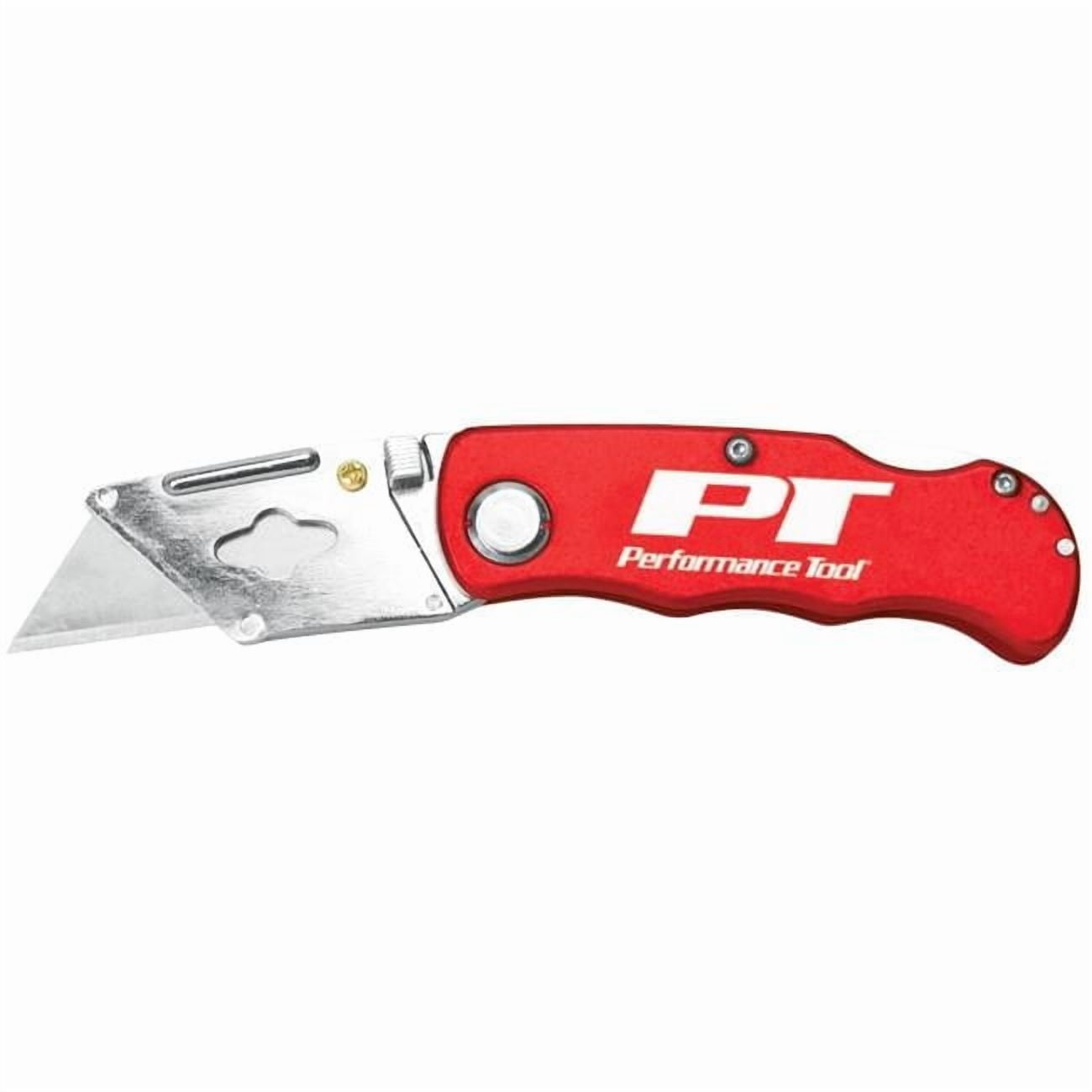 Folding Lock Back Utility Knife, Red