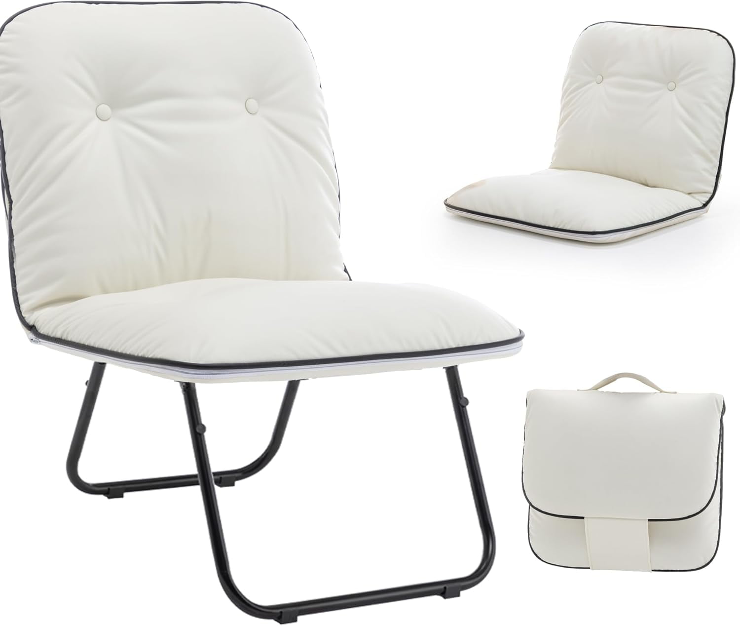 Folding Lounge Chair, Floor Chair and Foldable Chair 3-in-1, Reading ...