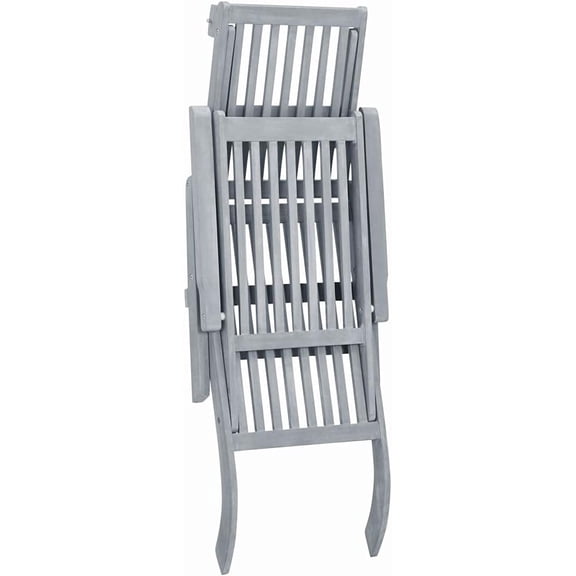 Folding Lounger, Solid Acacia Wood Deck Chair with Footrest, Acacia Steamer Deck Lounge Chair,Portable Deck Recliner for The Patio, Porch, Deck, Lawn, Garden or Home Furniture$$Garden & Patio
