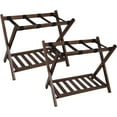 Folding Luggage Rack for Guest Room 4Pack Luggage Stand Double Tiers