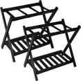 Folding Luggage Rack for Guest Room 4Pack Luggage Stand Double Tiers