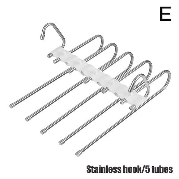 Folding Magic Pants Hangers 5/9layers Stainless Steel Space Saving Clothes Rack Organizer For Wardrobe Jeans Trousers Scarf