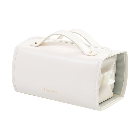 4-in-1 Folding Makeup Bag Detachable Portable Large Capacity Travel Storage Case - Roll-Up Cosmetic Organizer with Divided Compartments for Toiletries and Accessories