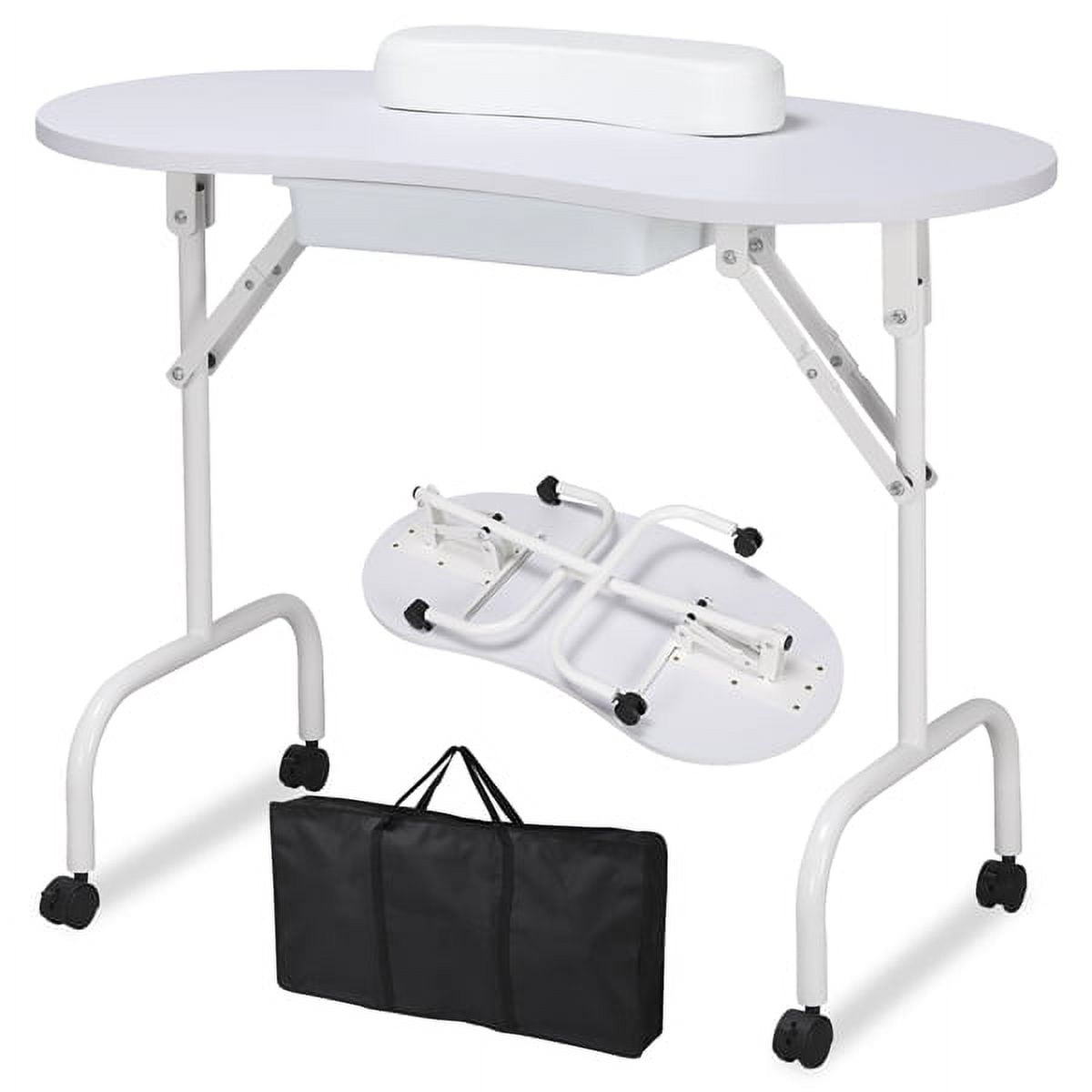 Folding Manicure Table Portable Nail Station Nail Beautician Desk