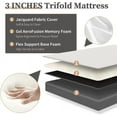 Folding Mattress 3 inch TriFold Memory Foam Mattress Topper with