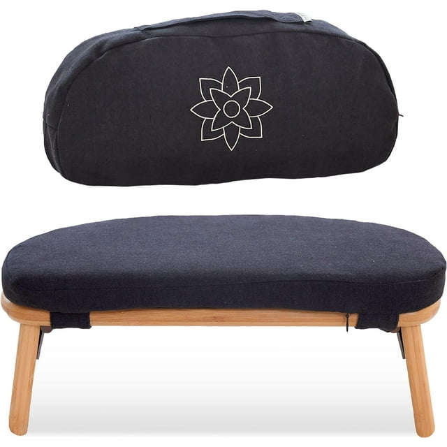 Folding Meditation Bench | Locking Magnetic Hinges | Wooden Kneeling