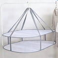 thumbnail image 1 of Folding Mesh Clothes Drying Rack with Internal Fixation Stackable Sweater Drying Rack Portable Hanging Laundry Rack for Sweater,T-Shirt,Delicates,Swimsuit, 1 of 7