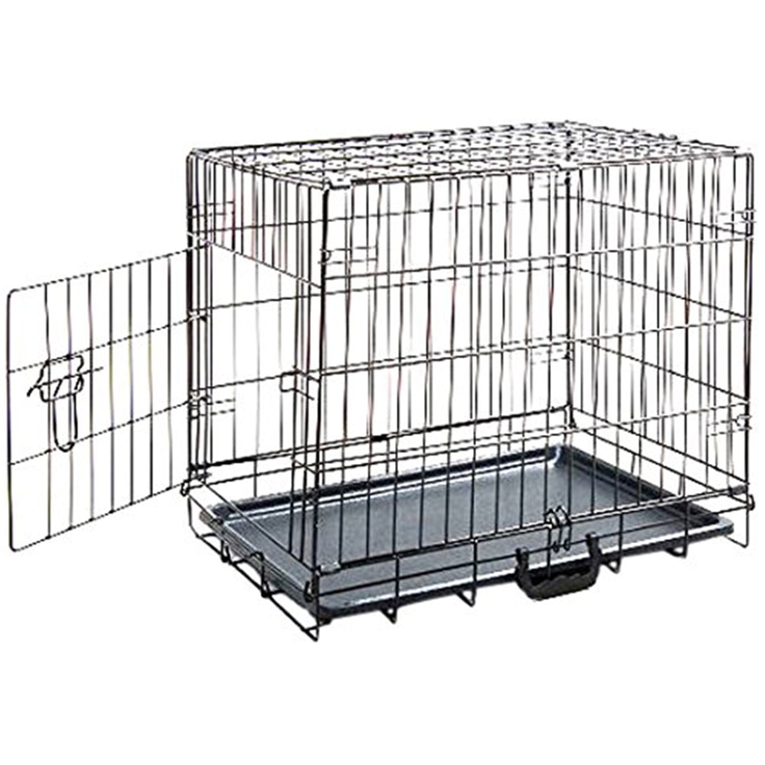 Folding Metal Dog Crate with Divider Panel 24" x 18" x 20"