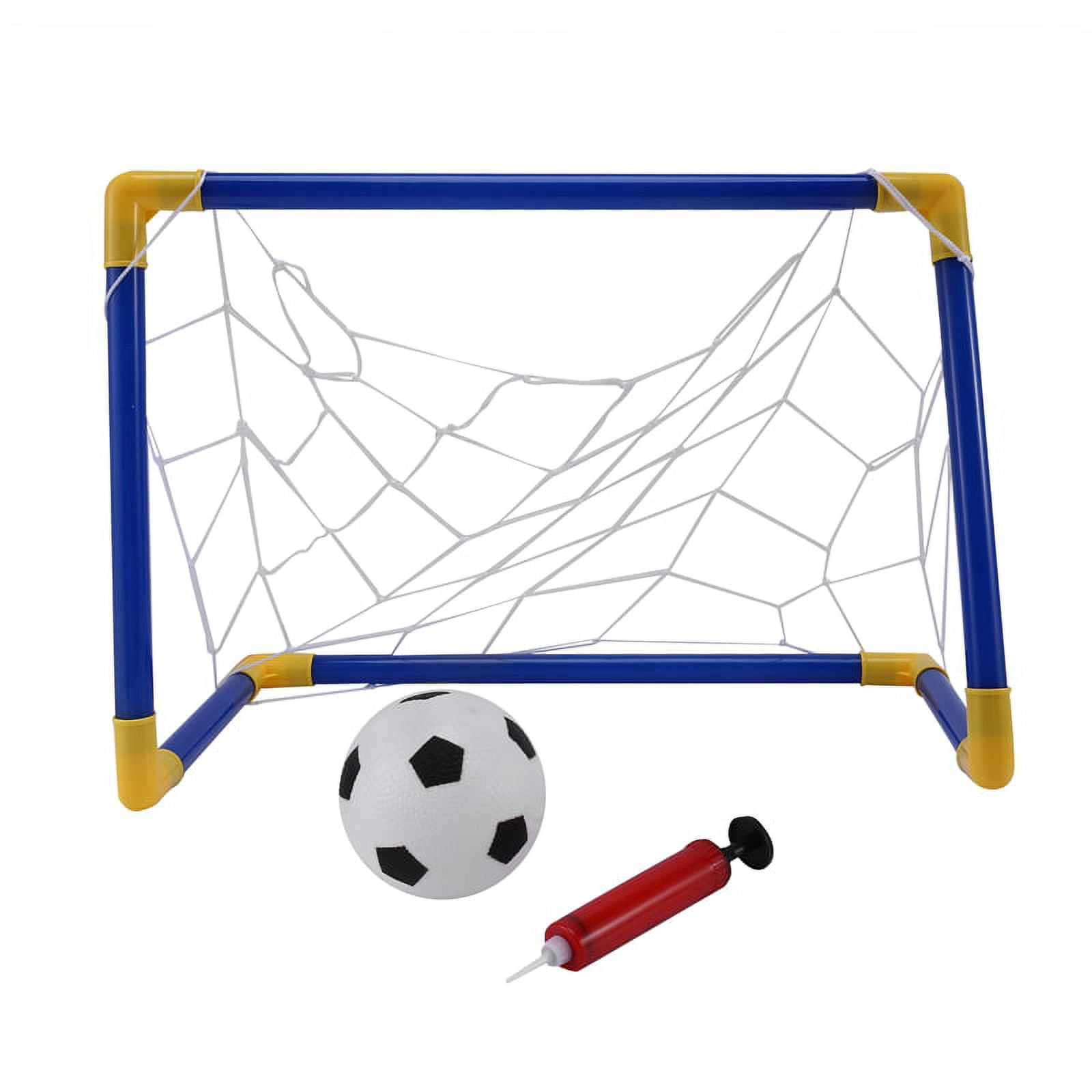 Folding Mini Football Soccer Goal Post Net Set with Pump Kids Sport Indoor Outdoor Games Toys Child Birthday Plastic