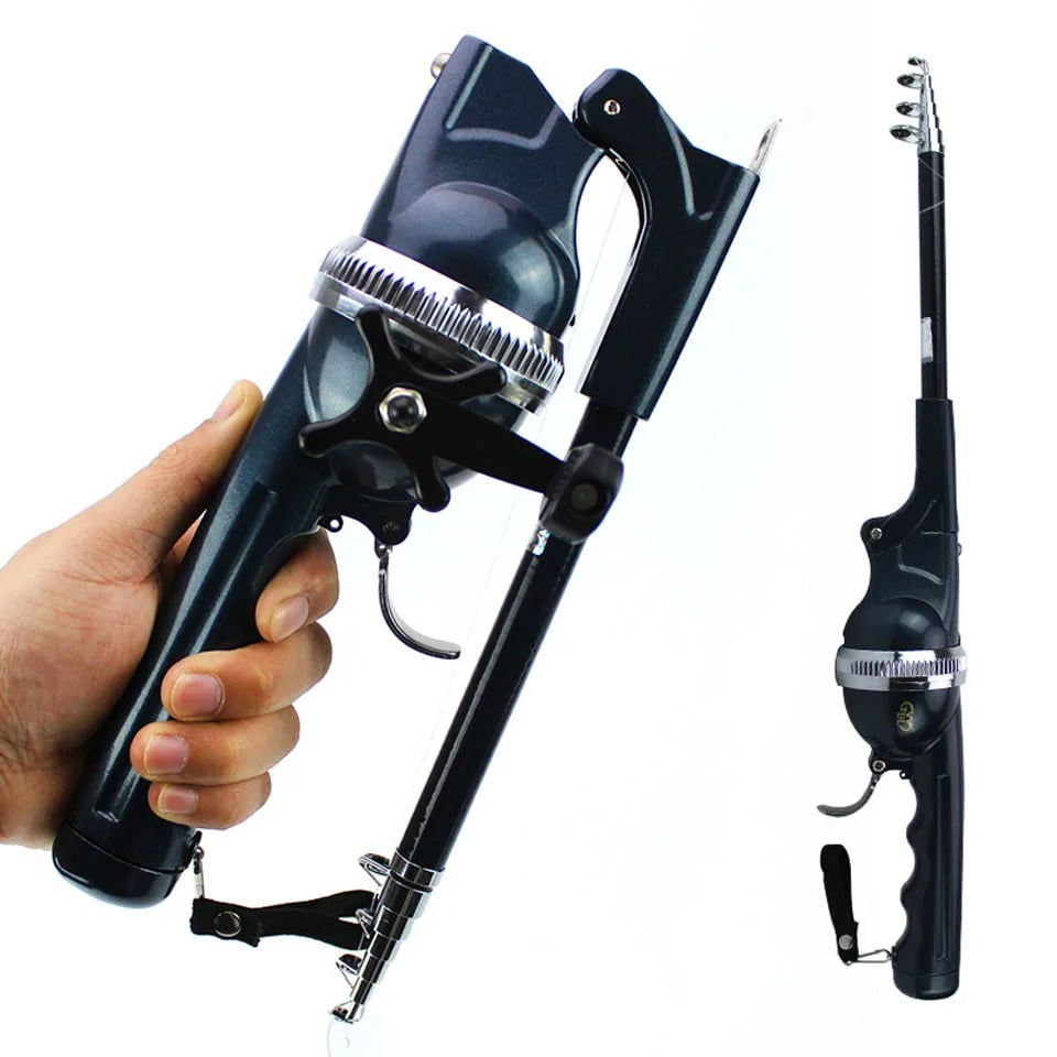 Folding Mini Travel Rod for Fish High Quality Foldable Fishing Rod With Reel Line Combo Portable Pocket Throwing Rock Telescopic