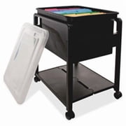 Folding Mobile File Cart, 14.5 in. x 18.5 in. x 13.5 in., BK-CL