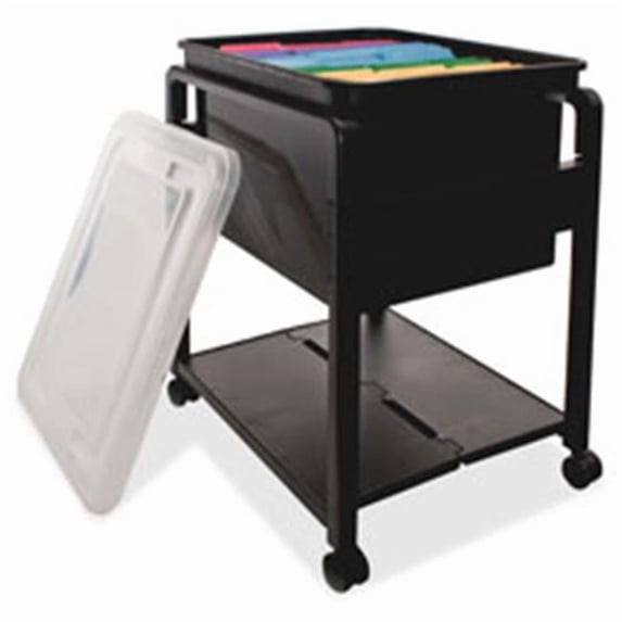 Folding Mobile File Cart, 14.5 in. x 18.5 in. x 13.5 in., BK-CL