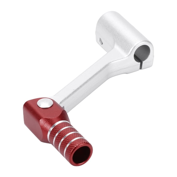 Folding Motorcycle Gear Shifter Lever for Bosuer Cheetah Aluminum Alloy Pedal Shift Lever Arm Siver Tone Red Head with Silver Tone Ring