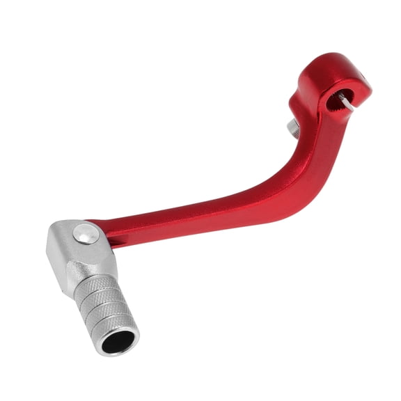 Folding Motorcycle Gear Shifter Lever for Honda CRF110F 2013-2018 Aluminum Alloy Pedal Shift Lever Arm Red Lever Silver Tone Head