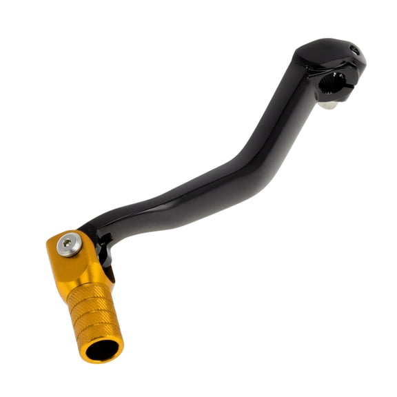 Folding Motorcycle Gear Shifter Lever for Yamaha YZ125 2005-2020 Aluminum Alloy Pedal Shift Lever Arm Black Lever Gold Tone Head