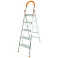 thumbnail image 1 of Folding Multi-Purpose Aluminum 5-Step Stool, Non Slip Rubber handrail, Portable Household Ladder, 1 of 5
