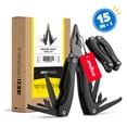 thumbnail image 1 of Folding Multi Tool Kit Stainless Steel 1 Multi-Purpose Pocket Multitool Plier, Camping, Hunting, Fishing and Hiking - Stocking Stuffers for Christmas, Xmas, Thanksgiving - Cool Gadgets for Men, 1 of 10