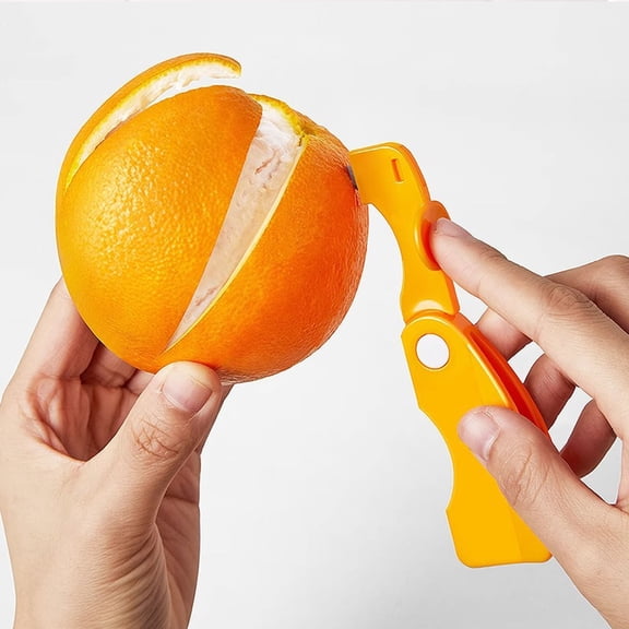 Folding Multifunctional Peeler, 2025 New Orange Peeler, Easy Open Orange Lemon Citrus Peeler Tool, Sharp Blade Orange Peeler Tool, Creative Kitchen Orange Peeling Gadget