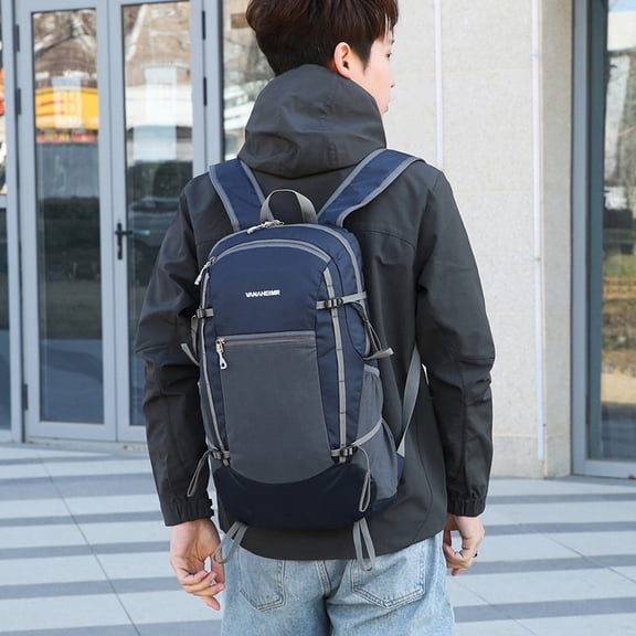 Folding Multifunctional Portable Outdoor Mountaineering Travel Waterproof Backpack,Sky Blue