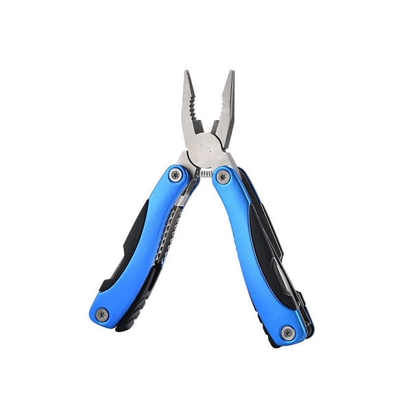 Folding Multitool Pliers, Compact Survival Tool for Outdoor, Hiking, and Camping, Portable Combination Pliers with Carabiner for Keychain, Firefighter and Climbing Gear