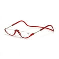 thumbnail image 1 of Folding Reading Glasses Half Frame Magnetic Closure Neck Hanging Readers Lightweight Portable PC Frame TAC Lenses for, 1 of 5