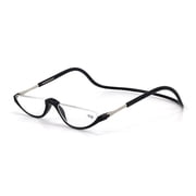 Folding Neck Hanging Reading Glasses, Half Frame Magnetic Readers with TAC Lenses, PC Frame for Men and Women