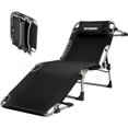 Folding Outdoor Chaise Lounge Chair, 5Position Adjustable Lounge Chair