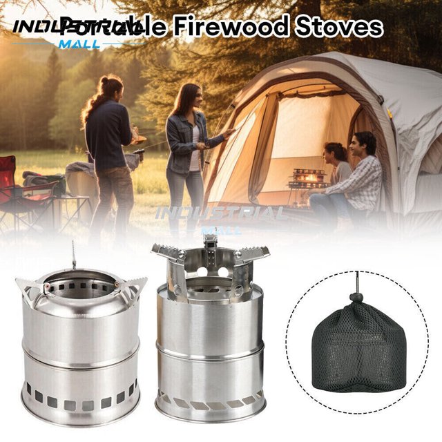 Folding Outdoor Wood Stove Backpacking Portable Wood Burning Camping