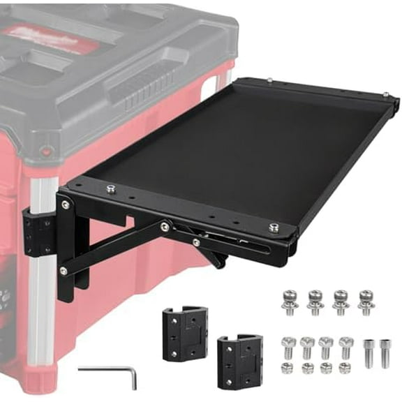 Folding Packout Mount Compatible with Milwaukee Packout Toolbox, Heavy Duty Foldable Work Table for Side Storage of Your Packout System$$Tools & Hardware Other