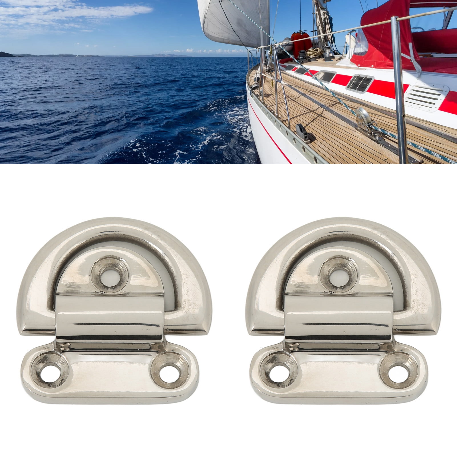 Folding Pad Eye, Stainless Steel Marine Folding Pad Eye Cleat Heavy