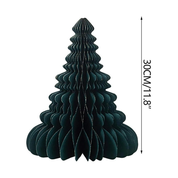 Folding Paper Christmas Trees, 3D Honeycomb Xmas Trees with Magnetic Desig, DIY Mini Christmas Tree Ornament, Cozy Table Ornament Decorations for Winter Holiday Party