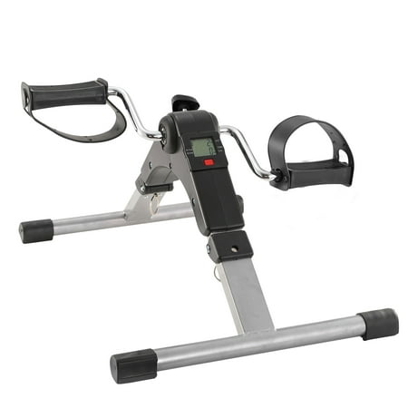 Folding Pedal Exerciser Cycle, iMounTEK Mini Bike Leg Arm Trainer under Desk Electronic Display Fitness Gym Home