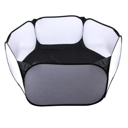 Folding Pet Rat Toys Cage Rabbit Hideout Breathable for Ferret Exercise , Black