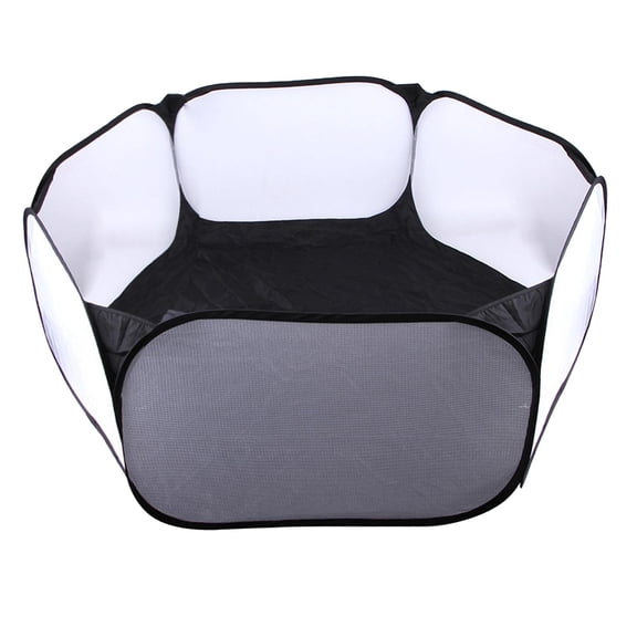 Folding Pet Rat Toys Cage Rabbit Hideout Breathable for Ferret Exercise , Black