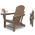 thumbnail image 1 of Folding Plastic Adirondack Chair Plastic Adirondack Chairs Weather Resistant Patio Chairs with Cup Holder, 1 of 6