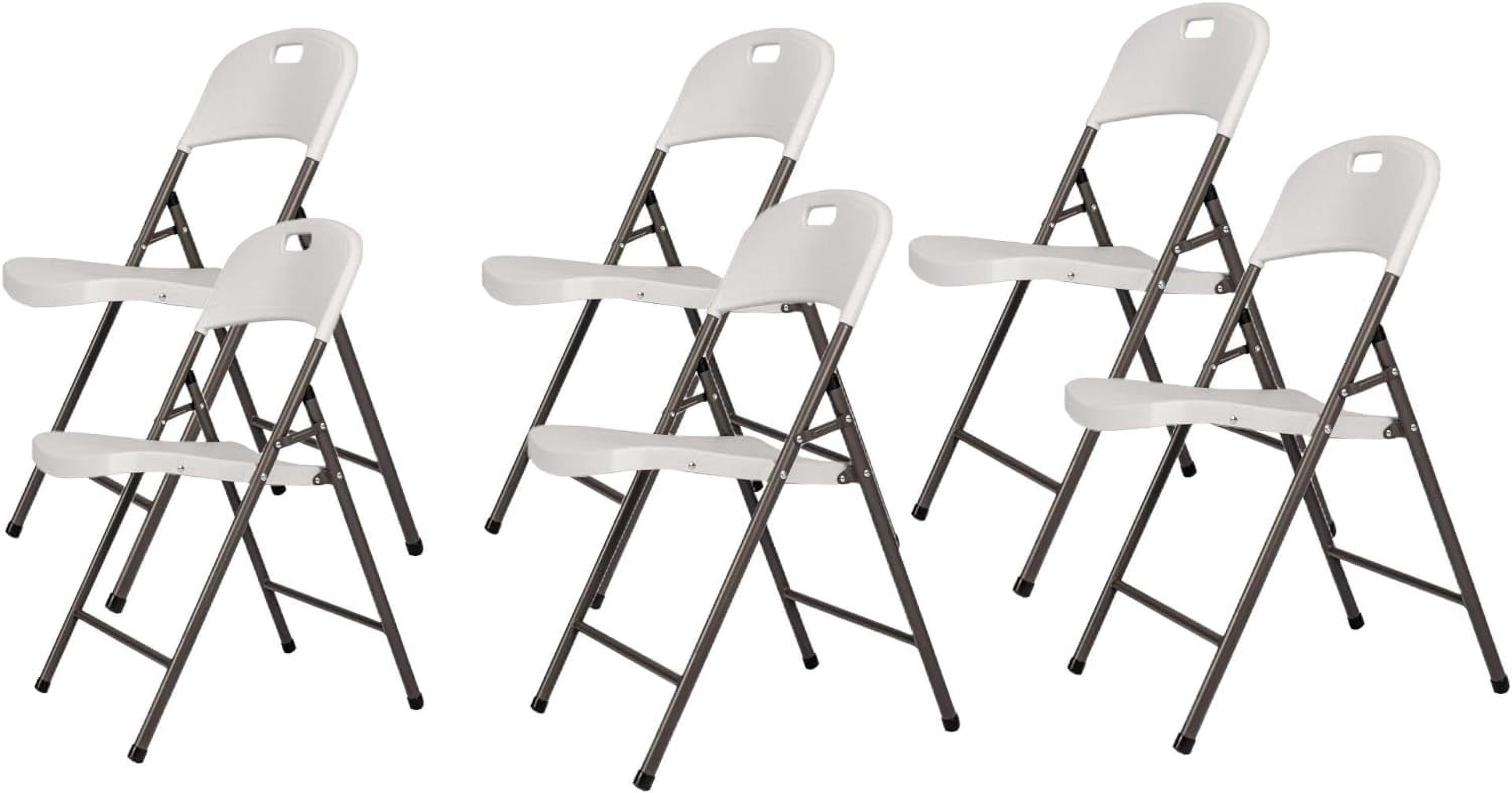Folding Plastic Chair with 350Pound Capacity 6Pack, Commercial