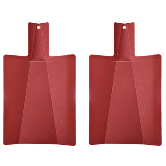 Folding Plastic Cutting Board - Chopping Board Kitchen Prep Mat - Red