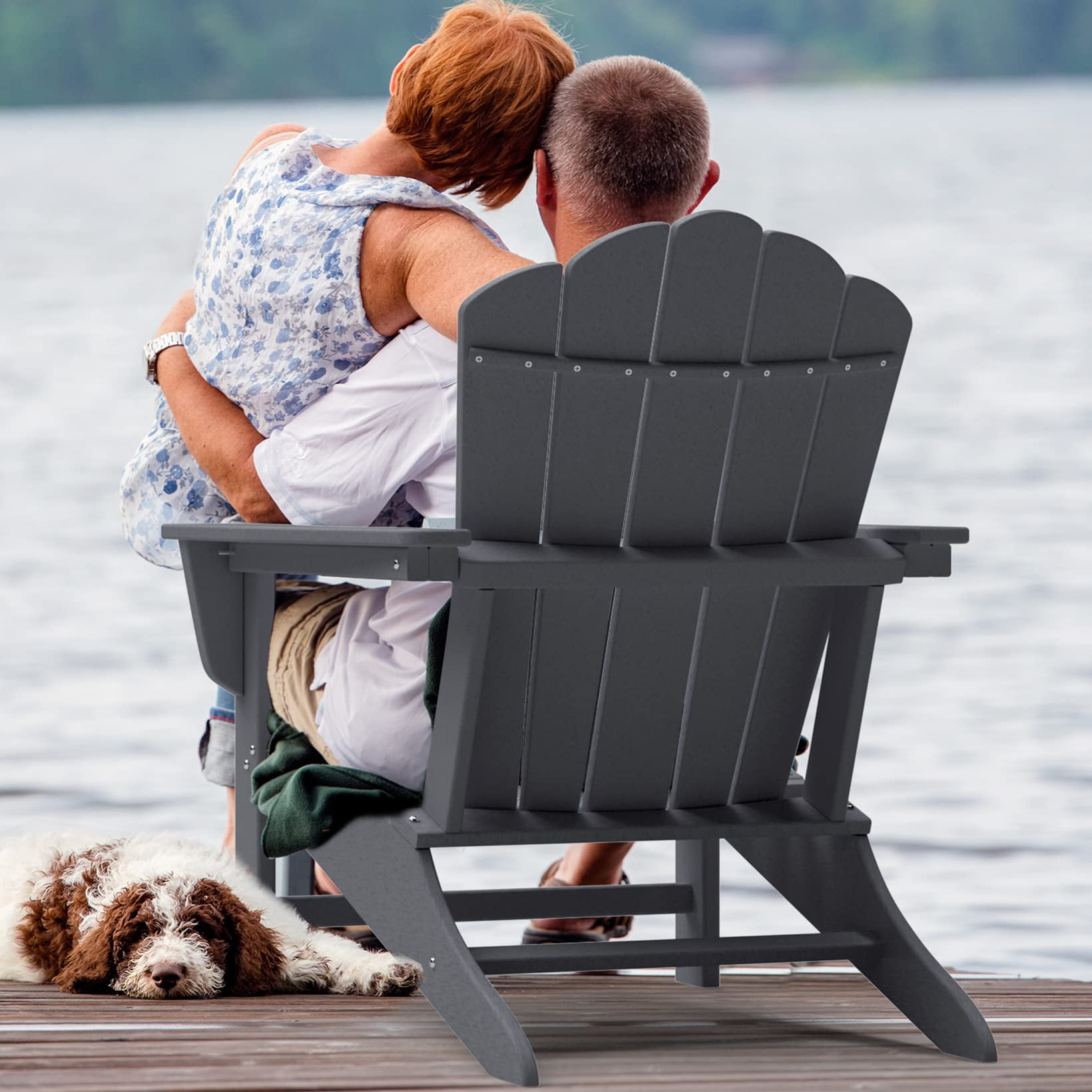 Gray plastic patio chairs discount
