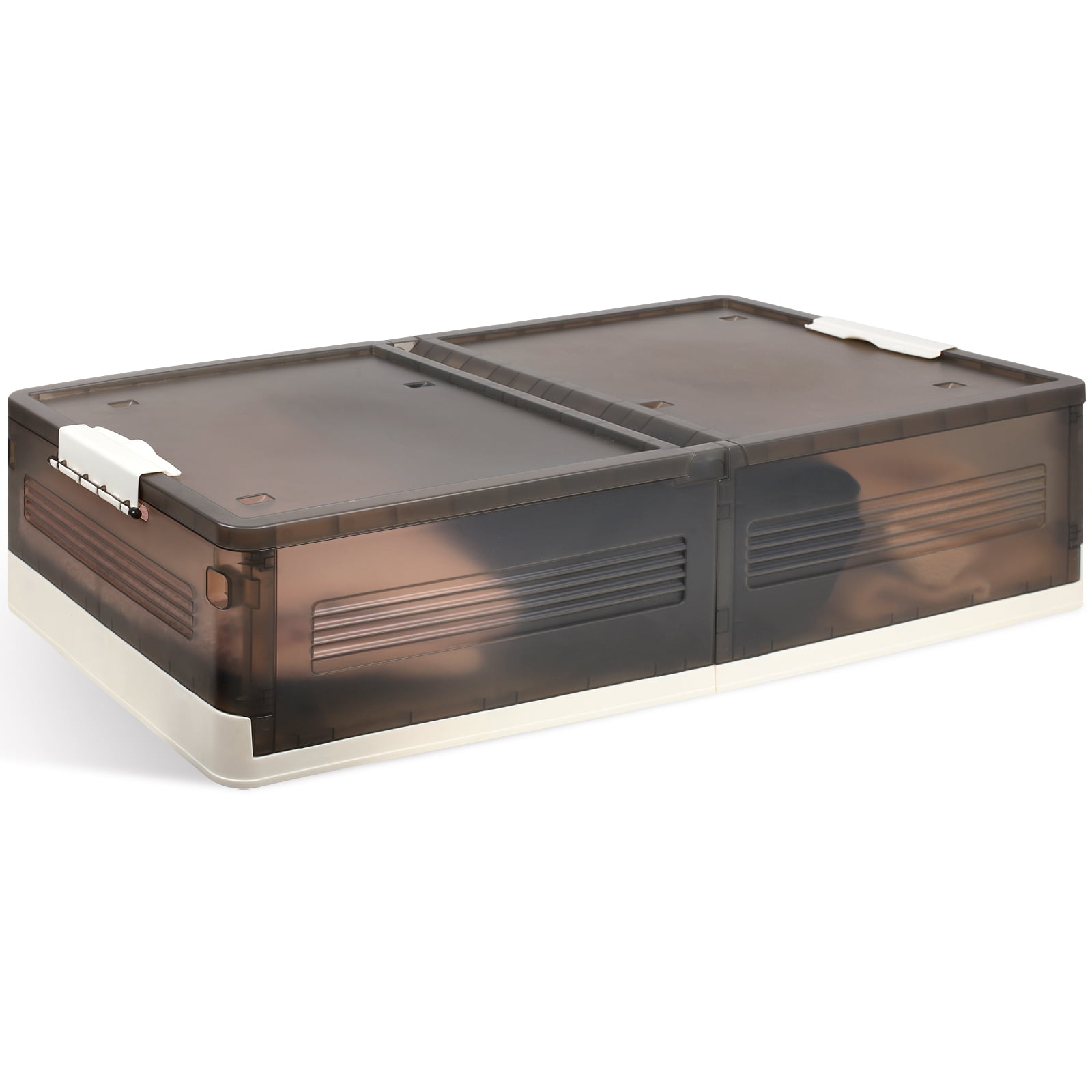 Folding Plastic Under Bed Storage with Wheels 20 Gal Closet Organizer